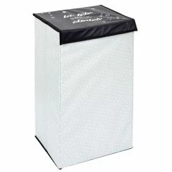 Bon marché ✨ Paris prix Panier à Linge Pliable "Garçon" 58cm Noir & Blanc 🔔