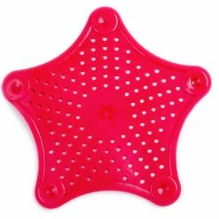 Promo 🔔 SHOP-STORY - STARFISH HAIR CATCHER RED - Filtre à Cheveux et Déchets pour la Douche et les Eviers ✔️