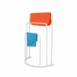 De gros ⌛ MSV Porte Serviettes Acier LUNE Blanc ❤️