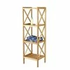 Acheter 💯 MSV Etagère Meuble de rangement 4 Niveaux en Bambou ✔️