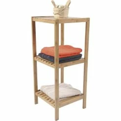 Promo 😀 Les tendances Étagère 3 niveaux bambou - Bambou 👍