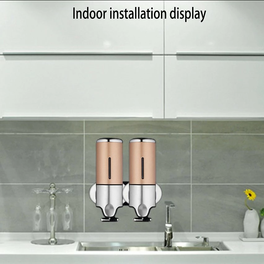 Promo 🥰 Distributeur Savon Liquide Acier Inoxydable Poussoir Double Réservoir 50Cl Doré YONIS ✔️ 4 Promo 🥰 Distributeur Savon Liquide Acier Inoxydable Poussoir Double Réservoir 50Cl Doré YONIS ✔️ – Image 4