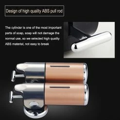 De gros 👏 Distributeur Savon Liquide Inoxydable Poussoir Double Réservoir 50Cl Transparent YONIS 🎉 -Métal Soldes 3700666594437 6 1