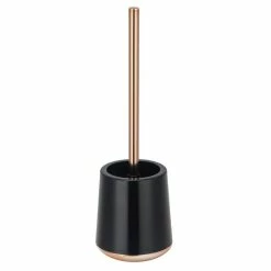 Le moins cher 🎉 MSV Brosse Wc avec support PS et PP cuivré LENA Noir 💯