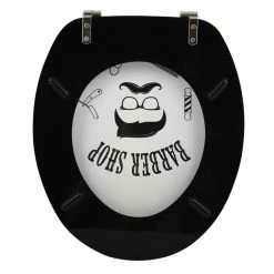 De gros 👏 MSV Abattant WC MDF BARBER Gris & Noir- Charnières Inox 😀 7 De gros 👏 MSV Abattant WC MDF BARBER Gris & Noir- Charnières Inox 😀 -Métal Soldes 3700703901686 4