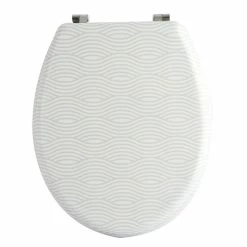 Remise 👍 MSV Abattant Wc MDF Wave Beige - Charnières Inox ✨