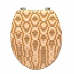 Les meilleures critiques de ⭐ MSV Abattant Wc MDF Wave Orange - Charnières Inox 😍