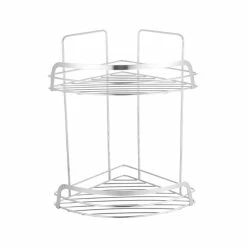 Promo ⌛ MSV Etagère d'angle de douche 2 niveaux à fixer RILEY Chromé ⌛