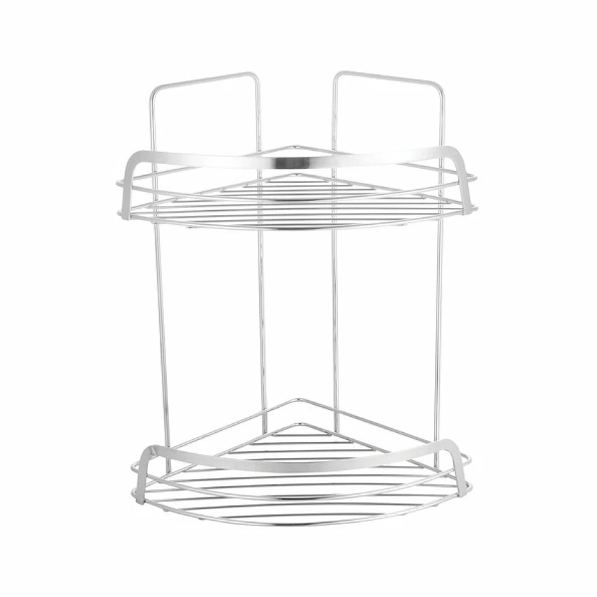 Promo ⌛ MSV Etagère d'angle de douche 2 niveaux à fixer RILEY Chromé ⌛ 1 Promo ⌛ MSV Etagère d'angle de douche 2 niveaux à fixer RILEY Chromé ⌛