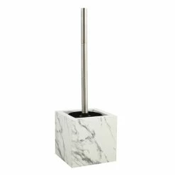 Bon marché ❤️ MSV Brosse Wc avec support MDF & Acier Inox Toscana 😉