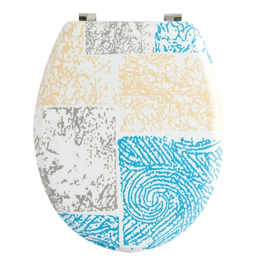 Le moins cher 🤩 MSV Abattant WC MDF HUELLAS Beige & Bleu - Charnières Inox ⭐ 1 Le moins cher 🤩 MSV Abattant WC MDF HUELLAS Beige & Bleu - Charnières Inox ⭐