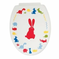 Meilleure vente 🛒 MSV Abattant WC PP ZOO Multicolor - Charnières PS ⌛
