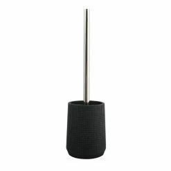 Acheter 🌟 MSV Brosse Wc avec support Polyrésine NORDEN Noir ✔️