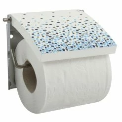 Meilleure affaire 🥰 MSV Porte Rouleau Papier Wc Mural Mdf Inox BREST Bleu 😍