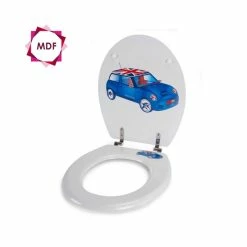 Remise 😀 MSV Abattant WC MDF BLUE XS Voiture - Charnières Inox ⭐ -Métal Soldes 3700703943549 2