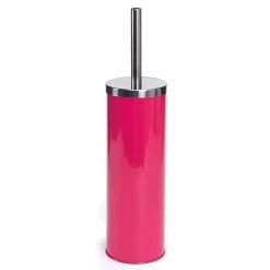 Bon marché ❤️ MSV Brosse Wc avec support Inox & Acier Rose Fuschia 🎉