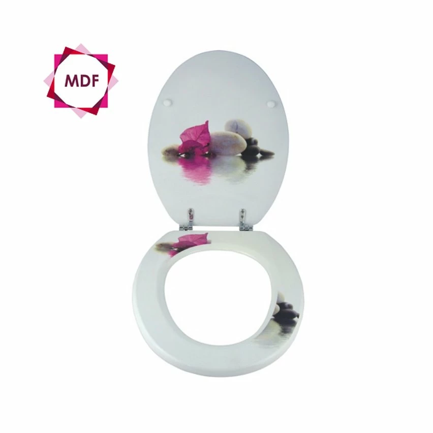 Nouveau 🌟 MSV Abattant WC MDF BORNÉO - Charnières Inox 😀 2 Nouveau 🌟 MSV Abattant WC MDF BORNÉO - Charnières Inox 😀 – Image 2