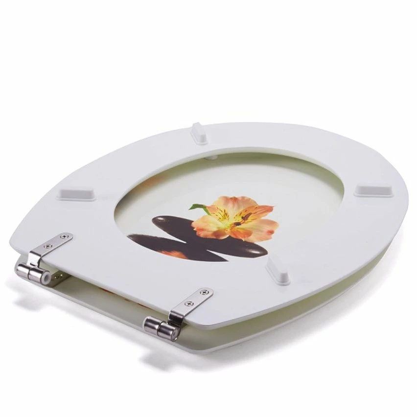 Nouveau 😉 MSV Abattant WC MDF MANILA Blanc - Charnières Inox 👏 3 Nouveau 😉 MSV Abattant WC MDF MANILA Blanc - Charnières Inox 👏 – Image 3