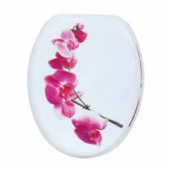 Sortie 🎁 MSV Abattant WC MDF LANYU Blanc - Charnières Inox 🧨