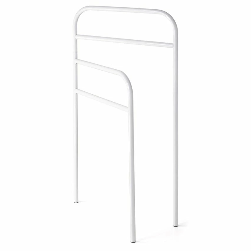 Bon marché 🌟 MSV Porte Serviettes double Pliant Acier MAIO Blanc 🧨 2 Bon marché 🌟 MSV Porte Serviettes double Pliant Acier MAIO Blanc 🧨 – Image 2