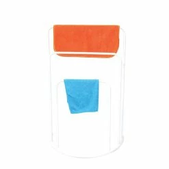 De gros ⌛ MSV Porte Serviettes Acier LUNE Blanc ❤️ -Métal Soldes 3700703953289 3