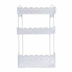 Meilleur prix 😉 MSV Etagère de douche 3 niveaux à fixer AGADIR Blanc 👏