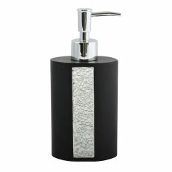 Promo ⌛ MSV Distributeur de savon Polyrésine LUANDA Noir 😍