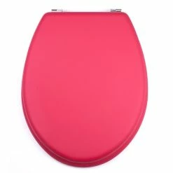 Sortie 🧨 MSV Abattant WC MDF Soft Touch Groseille - Charnières Inox ✨