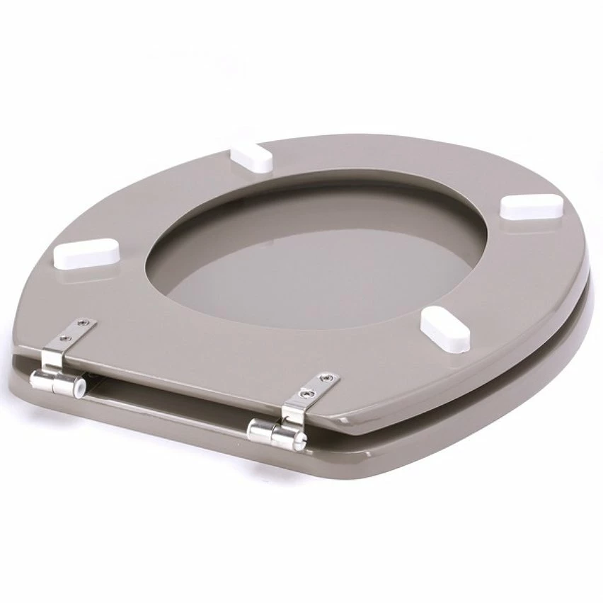 Remise 👏 MSV Abattant WC MDF Finition Brillante Taupe - Charnières Inox 🎉 3 Remise 👏 MSV Abattant WC MDF Finition Brillante Taupe - Charnières Inox 🎉 – Image 3