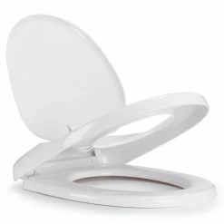 Tout neuf 🧨 MSV Abattant WC PVC Combiné Adulte / Enfant Blanc - Charnières PS 🥰 -Métal Soldes 3700703956778 5