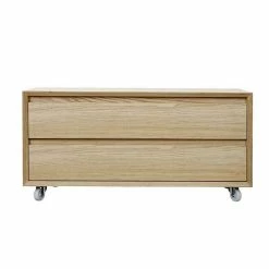 Métal Soldes 19 Acheter 😉 Wilson Meuble 90 cm, 2 tiroirs, en chêne naturel - Léa 🤩