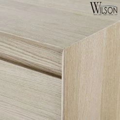 Acheter 😉 Wilson Meuble 90 cm, 2 tiroirs, en chêne naturel - Léa 🤩 -Métal Soldes 3701034605304 7