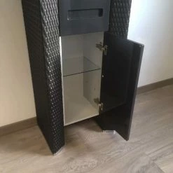 Bon marché 🔥 ByCA Colonne Charleston Noir Cendre - 170 cm 🔥 -Métal Soldes 3701034607551 3