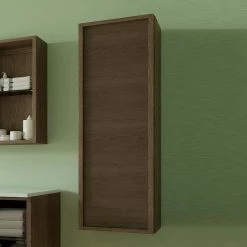 Coupon ⌛ ByCA Colonne suspendue réversible Lag - Aspect marron glacé 120 cm - 3 étagères 🔔