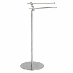 Bon marché 🛒 Paris prix Porte Serviettes Design "Lino" 84cm Argent ⭐