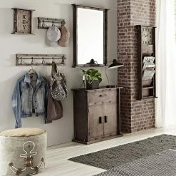 Grosses soldes 👍 Paris prix Patère Murale 7 Crochets "Écritoire" 65cm Naturel 🧨 -Métal Soldes 4001070158901 4 1