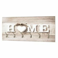 Le moins cher ⭐ Paris prix Patère Murale 6 Crochets "Home" 90cm Naturel 😀