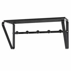 De gros 😍 Paris prix Patère Murale 5 Crochets "Étagère" 45cm Noir ✨