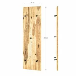 Nouveau 🧨 Paris prix Patère Murale 5 Crochets "Royal Oak" 100cm Naturel 🌟 -Métal Soldes 4001070223609 4