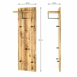 Vente flash 🎁 Paris prix Patère Murale 5 Crochets & Cintre "Royal Oak" 100cm Naturel 🎁 -Métal Soldes 4001070223616 4