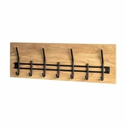 De gros 🎉 Paris prix Patère Murale 7 Crochets "Azert" 60cm Chêne ⌛