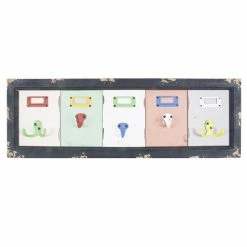 Grosses soldes 🛒 Paris prix Patère Murale 5 Crochets "Optik" 66cm Multicolore ❤️