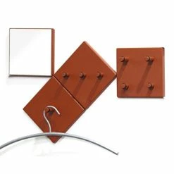 Remise 🧨 Paris prix Lot de 4 Patères en Métal "Laqué" 15cm Rouge 💯