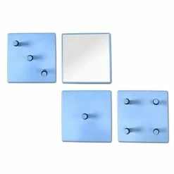 Remise 🧨 Paris prix Lot de 4 Patères en Métal "Laqué" 15cm Bleu 🤩