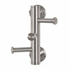 Sortie 🔥 Paris prix Patère Murale 3 Crochets "Acier" 21cm Argent 🎉