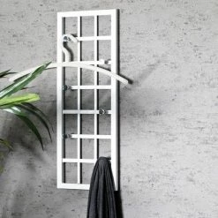 Le moins cher ✔️ Paris prix Patère Murale 6 Crochets "Grillage" 60cm Blanc Laqué 🔔 -Métal Soldes 4001070893994 3