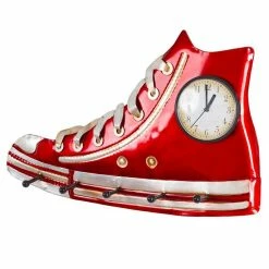 De gros 😉 Paris prix Patère Murale & Horloge Design "Baskets" 50cm Rouge 👍