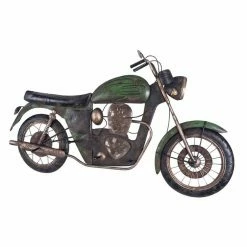 Nouveau 🛒 Paris prix Patère Murale Vintage "Moto" 96cm Vert 😀