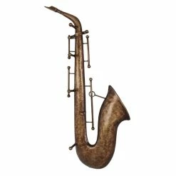 Offres 🌟 Paris prix Patère Murale Vintage "Saxophone" 69cm Marron ⌛