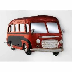 Nouveau 🛒 Paris prix Patère Murale Vintage "Bus" 79cm Rouge 🔔